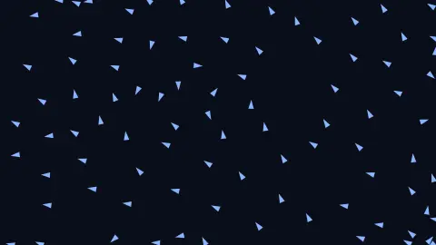 Boids (Flocking) screensaver — Order from simple rules.