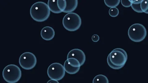 Bubbles screensaver — Drifting upward.
