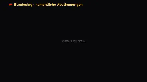 How The Bundestag Voted screensaver — Counting the ones who weren't there.