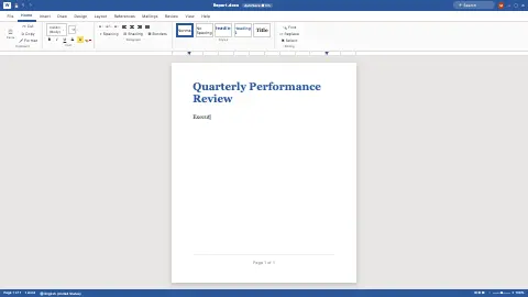 Fake Word Doc screensaver — Hard at work.