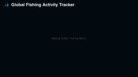 Global Fishing Activity Tracker screensaver — Real satellite-detected fishing activity.