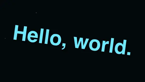 3D Flying Text screensaver — Rotating extruded text flying through space.
