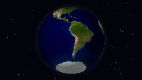 Spinning Globe screensaver — The real blue marble, turning.