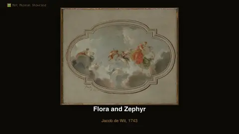 Met Museum Showcase screensaver — Real artworks from the Met's open collection.