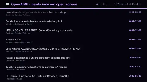 Open Access, As It Appears screensaver — A thesis, a paper, an abstract.