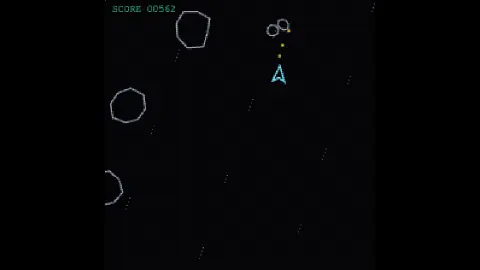 Rock Buster screensaver — Self-playing tribute to the classic asteroid-shooter coin-op.
