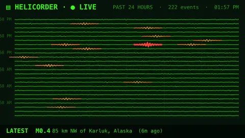 Seismograph screensaver — Earth’s tremors on a drum.