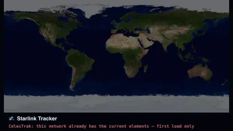 Starlink Tracker screensaver — Live Starlink constellation, real orbital data.