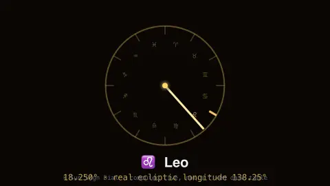 Sun Sign Dial screensaver — A live dial on the real zodiac.