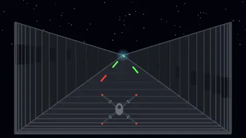 Trench Run screensaver — Stay on target.