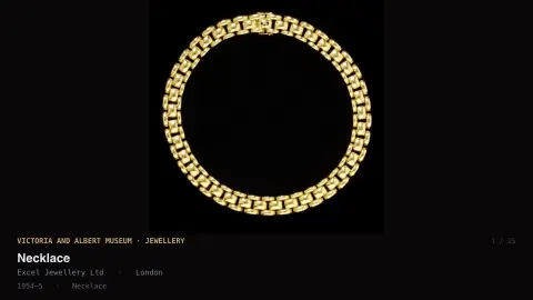 V&A Collection screensaver — A subject has to be supplied.