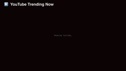 YouTube Trending Now screensaver — Real trending videos, ranked by views.